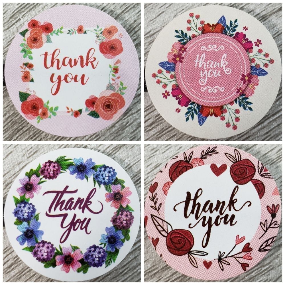 8/$20 100ct Thank You Stickers Round 1" Labels
